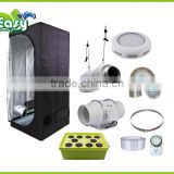 Hydropoinics Complete indoor grow tent kits 60x60x140cm with DWC bucket, LED grow light and ventilation equipment
