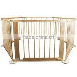 European Standard 6sides Folding Natural Color Wooden Baby Playpen thumbnail-2