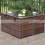 Garden Rattan Big Leisure Table, Plastic Garden Table thumbnail-3