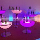 LED Modern Halfmoon Tea Table/ Hot Sell LED Rechargeable Halfmoon Coffee Table/LED Outdoor Lawn Halfmoon Cocktail Table thumbnail-2