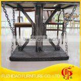 New Wrought Iron Bench Table With Themed Restaurant thumbnail-1