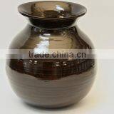 High Quality Best Selling Spun Brown Lacquer Bamboo Vase From Vietnam thumbnail-1