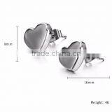 9*16 mm Heart Shape Stainless Steel Earring Blanks thumbnail-3