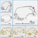 New Arrival 24k Real Gold Real Platinum Cubic Zirconia Jewelry Micro Pave Bracelet thumbnail-1