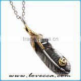 2017 Guangzhou Factory Manufacture Jewelry Pendants Charms Titanium Feather Pendant thumbnail-3