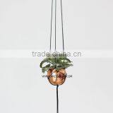 Copper Plated Round Hanging Planters thumbnail-1