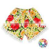 Hot Sale 2016 Summer Soft Cotton in Many Colors Children's Clothing Baby Girls Icing Ruffle Shorts With Pom Pom thumbnail-4