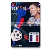 2016 Euro Cup Sports Fans Football Horn and Whistle With French Color Face Paint Set/ Fan Gears / Soccer Fans Noise Maker Kit thumbnail-1