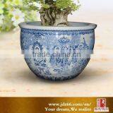 Chinese Style Excellent Quality Blue and White Buddha Flower Pot Ceramic for Wholesale thumbnail-1