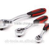 OK-tools China Manufacturer Chrome-molybdenum 72T Ratchet Wrench With Bend & Flat Handle thumbnail-2