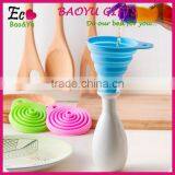 Colorful Foldable Food Grade Silicone Mini Funnel Kitchen Funnel thumbnail-1