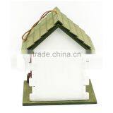 Green and Red Garden Decoration Bird Cage Antique Wooden Bird Cage thumbnail-3