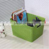 Rattan Laundry Plastic Basket Sundries Storage With Lid & Handle thumbnail-4
