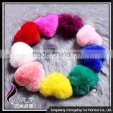 CX-R-46 Shape Of Love Heart Key Chain Rex Rabbit Fur Custom Keychain thumbnail-6
