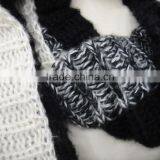 Fashion High Quality Winter China Yiwu Wholesale Women Wrap Neck Mohair Acrylic Loop Noodle Scarf thumbnail-2