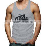 China Printing Cotton Custom Gym Wholesale Mens Running Stringer Singlet thumbnail-4