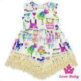 High Quality Children Clothing Printed Flowers Baby Sleeveless Girls Casual Model Dresses Designs thumbnail-5