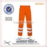 OEM Orange 100% Cotton hi Vis Safety Engineer Welder Cargo Work Pants for Men thumbnail-3