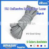 Flat Visibility Shoe Laces Reflective Shoelaces Running Cycling Safty Shoestring - Runners Flat Double Sides Reflective Lace thumbnail-3