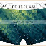 Green Leafs 88% Polyester 12% Factory Fashion Printed Design Your Own Mens Underwear