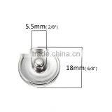 18mm Glass Fit Snap Button Bracelets Round Silver Tone At Random Girl Pattern thumbnail-2