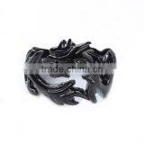 Titanium Steel Unadjustable Rings Black Dragon thumbnail-1