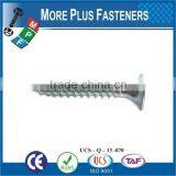 Made in Taiwan Yellow Zinc Black Phosphate Coarse Phillip Twin Fine Thread Zinc Drywall Screw thumbnail-3