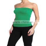 BASIC Layering Stretch PLAIN Strapless TUBE TOP Seamless Sleeveless Tee-9 thumbnail-3