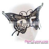 Wholesale Women Black Lace Crochet Butterfly Party Masquerade Masks thumbnail-1