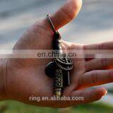 High Quality Braided Leather With Alloy Bullet Pendant Keychain for Men thumbnail-3