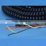 spiral cable power cord/spiral cable protector Low Voltage Flexible Retractable Spiral Spring Coiled Cable