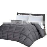 Modern Fluffy Dark Grey Duck Down Double Twin Comforter for 5 Star Hotel