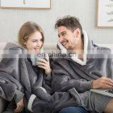 High Quality Convenient Polyester Material Lightweight Wearable Sherpa Blanket With Large Pocket thumbnail-2