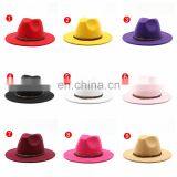 Autumn and Winter Woolen Jazz Hat British Classic Flat Hat European and American Men Women Fedora Hats Flat-brimmed Fashion Cap thumbnail-3