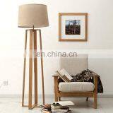 Wood and Fabric Tripod Floor Lamp Standing Lamp Lighting thumbnail-5