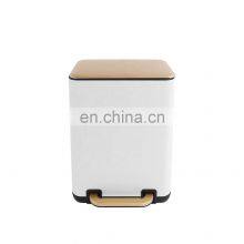 New Design Indoor Rectangular Garbage Bin Home and Office Recycling Stainless Steel Pedal Bin