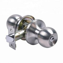 201/304 stainless steel ball lock keyed entrance wooden entrance door knob lock set cylindrical knobset handle knob door lock