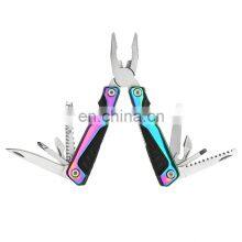 Quality Outdoor Folding Knife Colorful Titanium Handle Camping Multi-function Tool Pocket Pliers