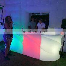 Commercial Luxury Cafe Light up LED Circle Bar Table Counter for Event Plastic Led Glowing Cocktail Table thumbnail-2