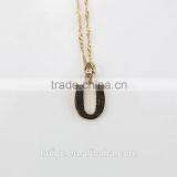 2015 Hot Sale Cross Jewelry Brass Chain Gold Plated Statement Pendant Necklace thumbnail-3
