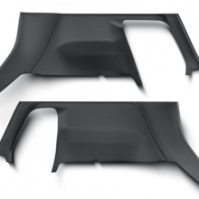 Premium TPE Trunk Side Protective Boards for 2025 Tesla Model Y Juniper - DZ25031400 Lychee Pattern Anti-Scratch Guards