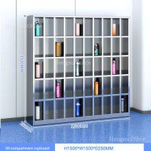 Durable Stainless Steel Water Bottle Cabinet - 50 Compartment Lockable Storage for Commercial Spaces thumbnail-3