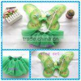 Christmas Tutus,beautiful Costume Dress With Wings,kelly Green Tutu Skirt,party Pettiskirt for Children, Fluffy Tutu Skirt thumbnail-1