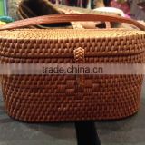 Thai handmade wood straw weave bag