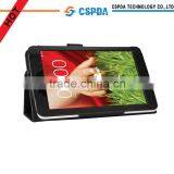New Arrival Folio Back Stand Leather Case for LG G Pad 7.0