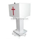 GH-RJ003 White Acrylic Donation Boxes With Locks/white Donation Boxes With Red Cross thumbnail-1