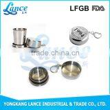 SGS Food Grade Custom Stainless Steel 304 Silk Printing Round Folded Cup thumbnail-1