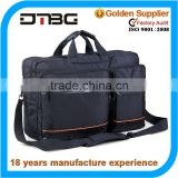 Large capacity pu leather and canvas messenger bag wholesale laptop messenger bag men                        
                                                Quality Choice