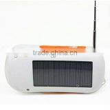 Solar FM Radio+Solar Flashlight/Solar Torch With 6 Super Bright LEDs+Mobile Solar Charger 3 in 1