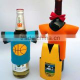 Fashionable neoprene beer bottle holder with T-shirt printing